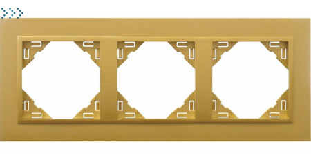 3-х местная рамка, золото/золото (90930 TUU)